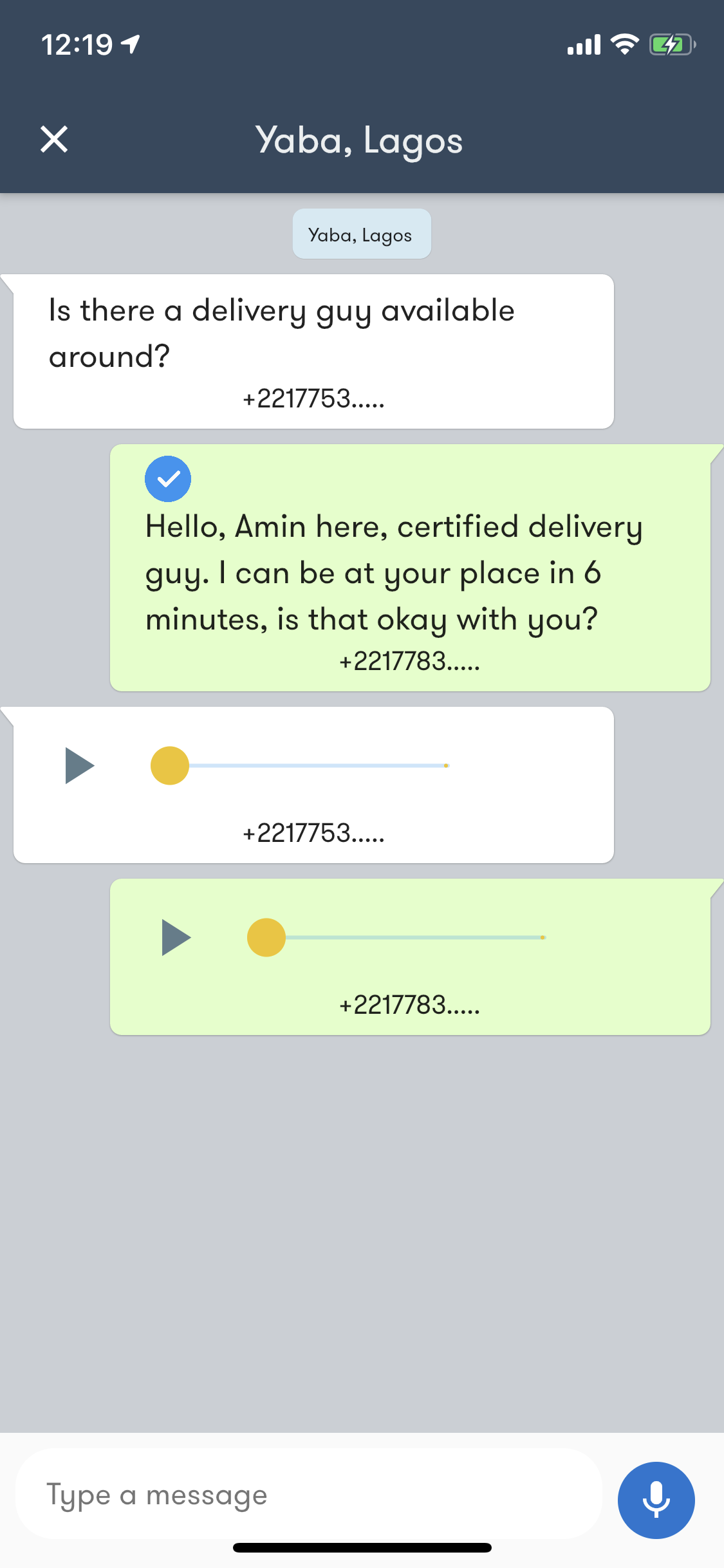 Screenshot of iPhone App